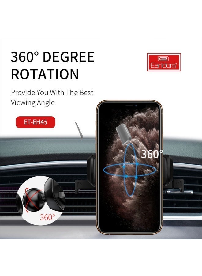 Earldom Holder ET-EH45 360 Degree Rotation  Mobile Car Holder - Black - Image 3