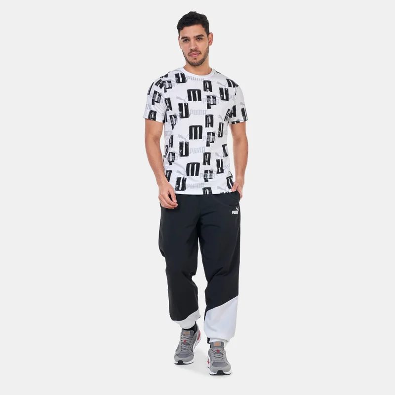 PUMA Men's Essentials+ Logo Lab Allover Print T-Shirt