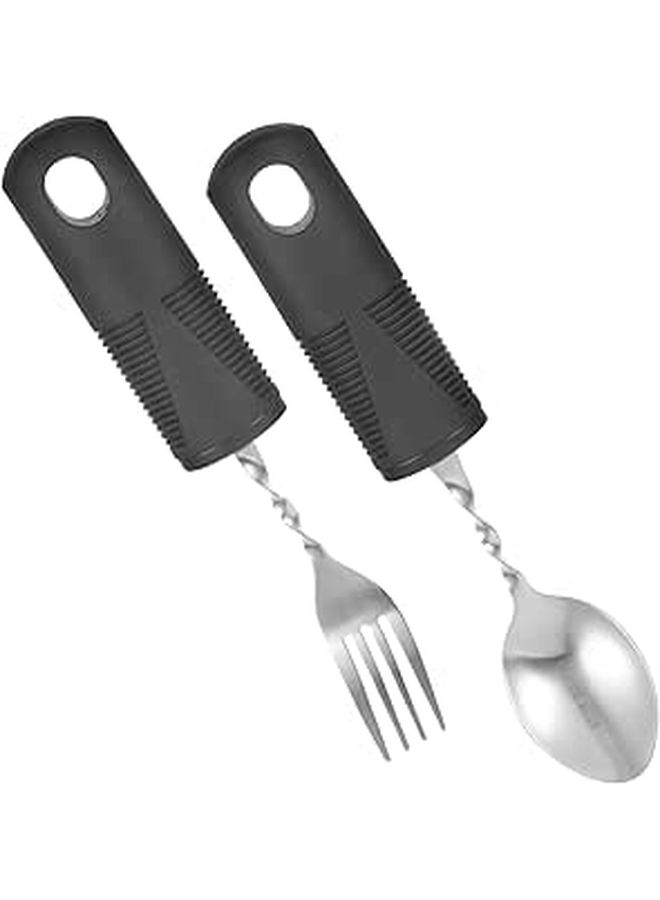Shaky Hand Elderly Fork Spoon Cutlery For Disabled Patients Convenient Grip Kitchen Utensils - Image 1