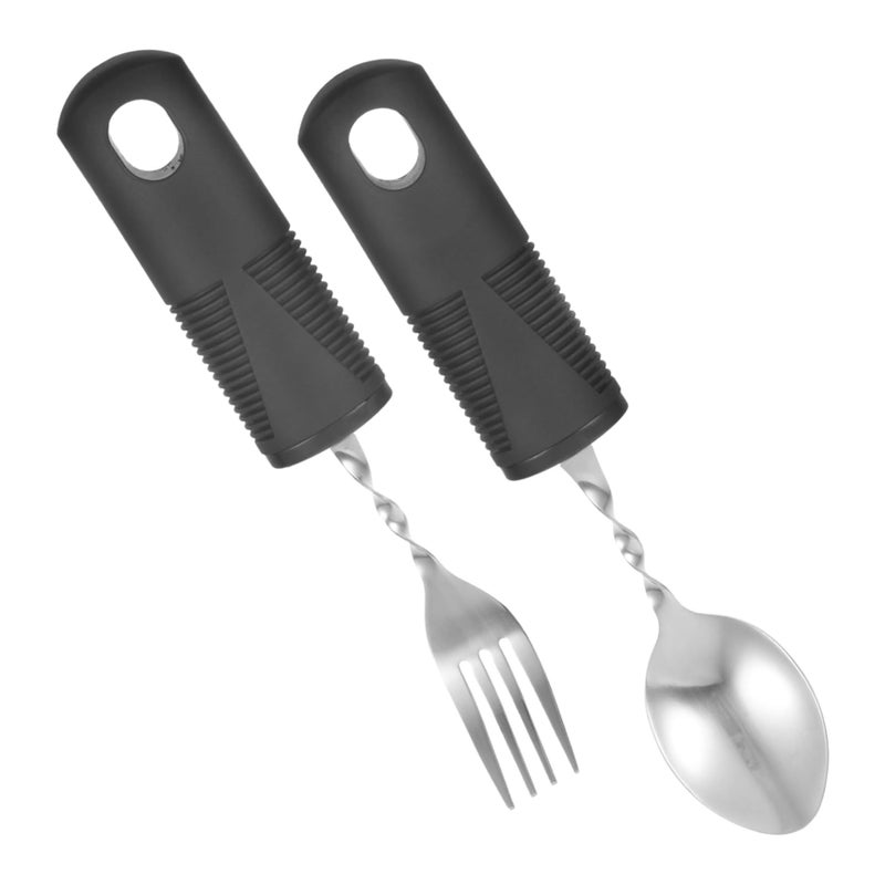 Shaky Hand Elderly Fork Spoon Cutlery For Disabled Patients Convenient Grip Kitchen Utensils - Image 2