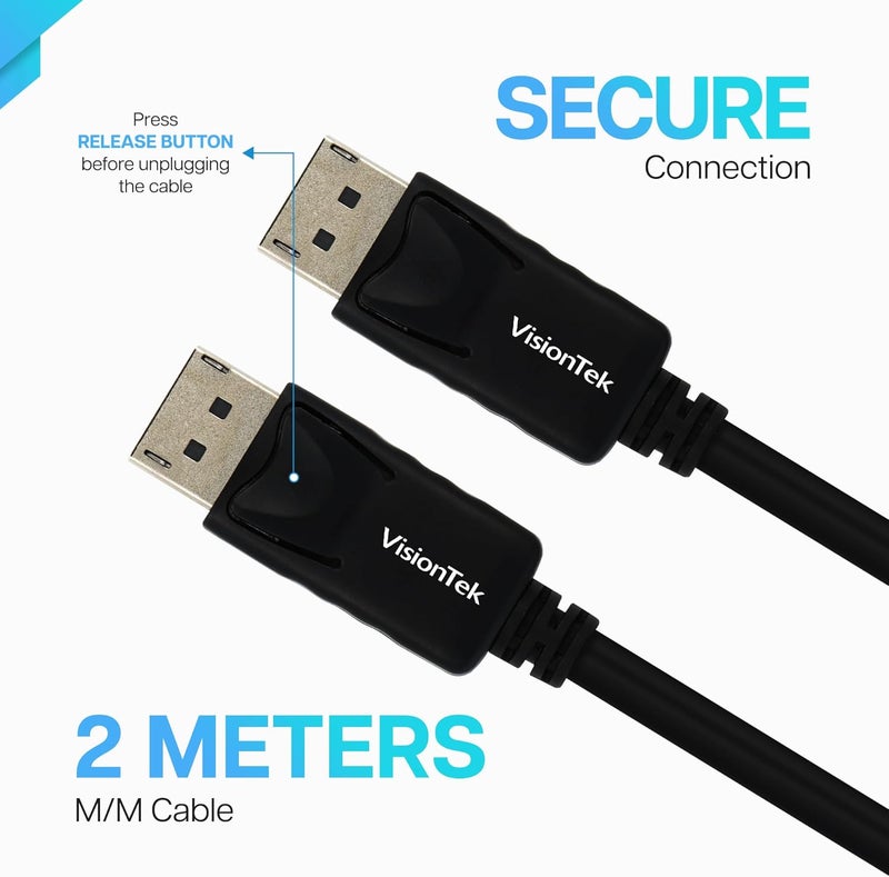 VisionTek DisplayPort to DisplayPort (M/M) 2 Meter Cable (901211) - Image 5