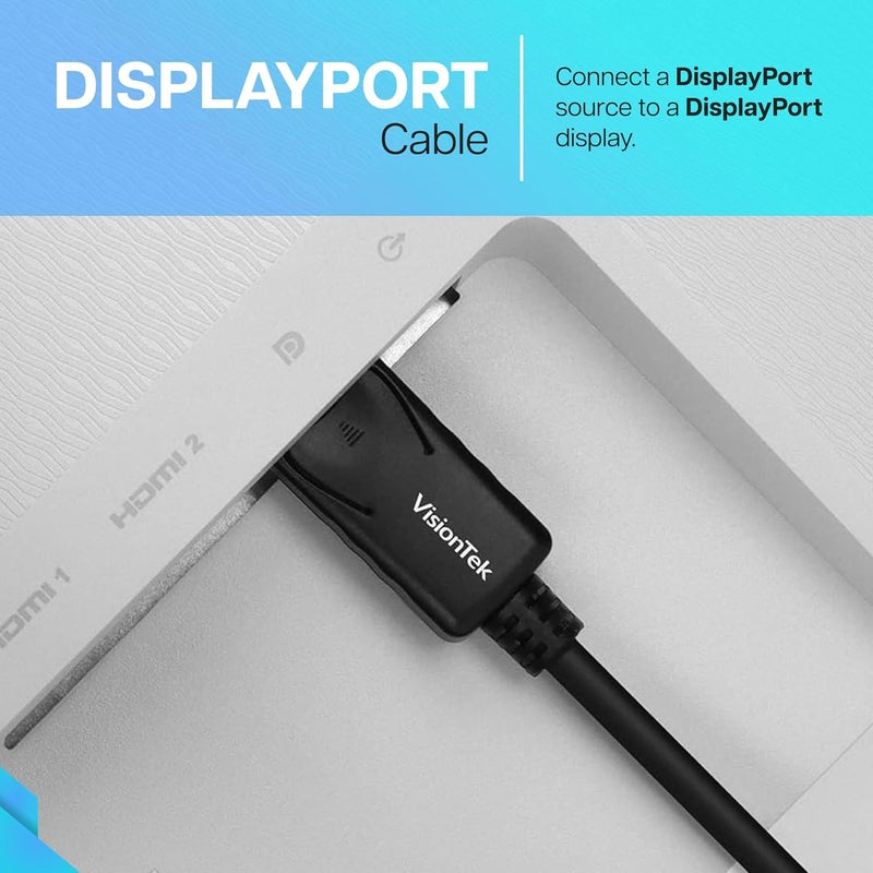 VisionTek DisplayPort to DisplayPort (M/M) 2 Meter Cable (901211) - Image 3