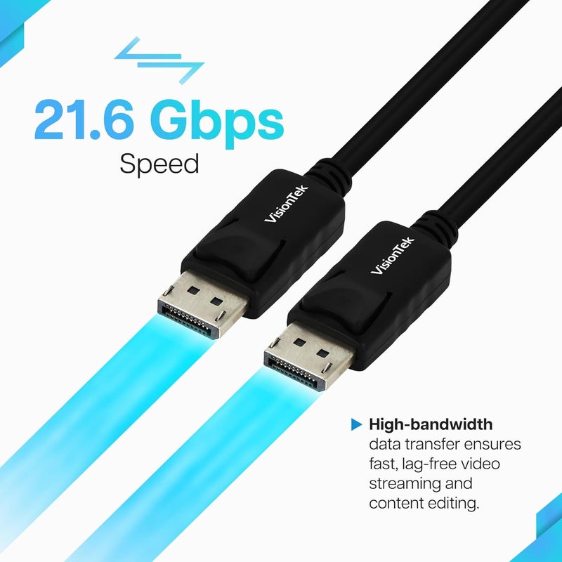 VisionTek DisplayPort to DisplayPort (M/M) 2 Meter Cable (901211) - Image 2