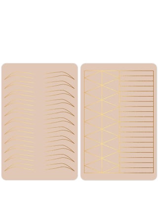2 Pcs Inkless Double Sided Microblading Practice Skins with Brows and Geometric Shapes for Eyebrow, Permanent Makeup Silicone Skins Practice Brows Microshading and Needling - pzsku/Z7C7A4EF1AA96FAE8924DZ/45/_/1660559498/1c06f661-7d5d-4cb4-8242-dd0149e53fe2