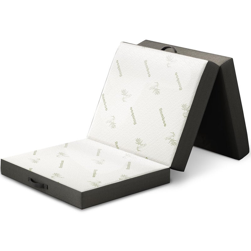 Cozzzi Cozzzi Trifold Mattress for Floor and Traveling with Removable Cover  Lightweight and Portable Mattress for Adults  Kids  Compact and Easy to Storage 75in x 31in x 4in 