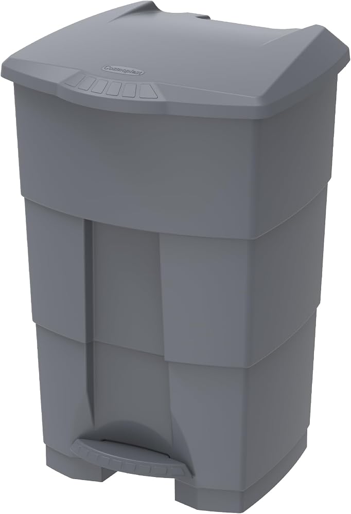 كوزموبلاست سلة قمامة من Cosmoplast سعة 45 لترًا، تحتوي على دواسة للفتح - Image 1