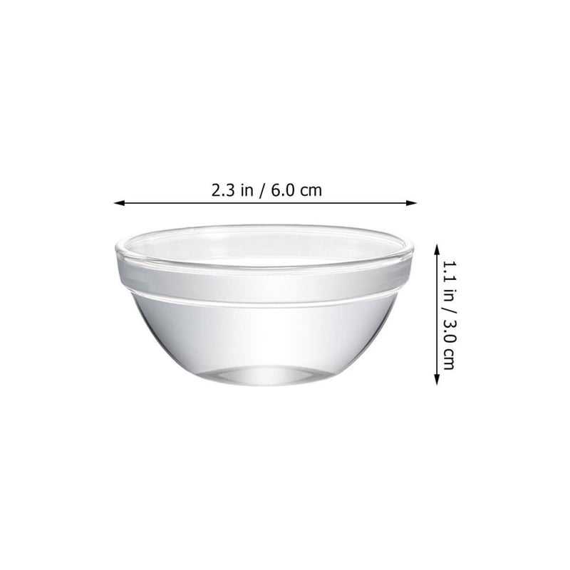 Small Glass Dessert Bowls Set of 2 for Pudding Ice Cream Fruit Salad Snacks Serving - Image 4