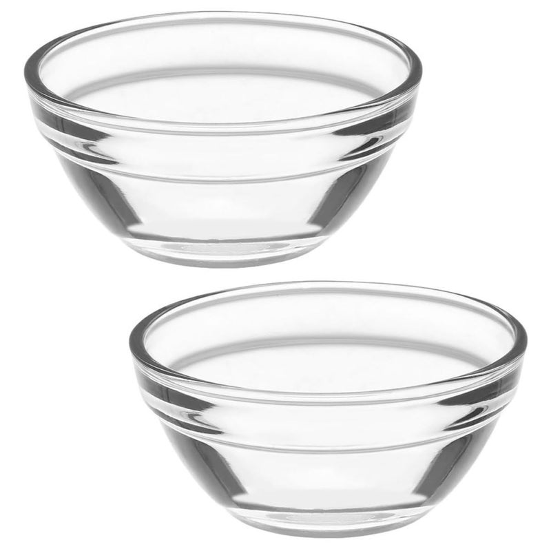 Small Glass Dessert Bowls Set of 2 for Pudding Ice Cream Fruit Salad Snacks Serving - Image 2