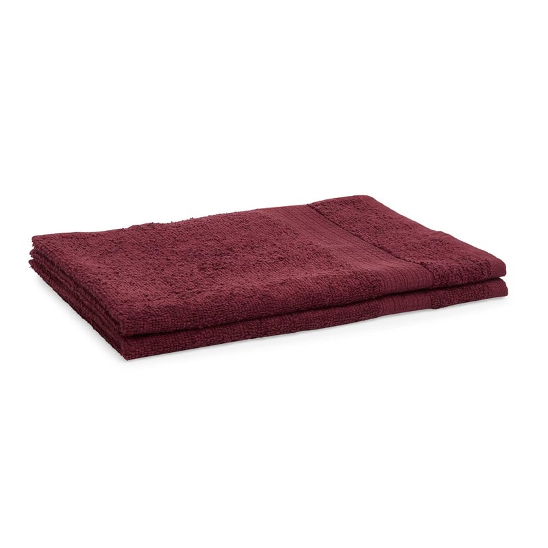 Spaces 100% Cotton Hand Towel Ultra Absorbency Easy Care Light Weight (Solid 40CMX60CM)-Maroon - Image 2