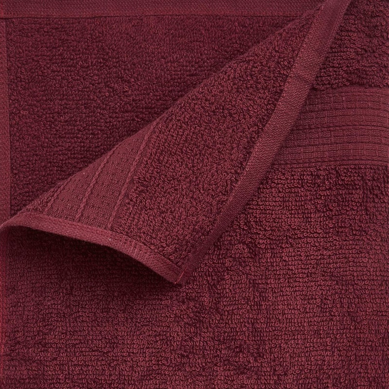 Spaces 100% Cotton Hand Towel Ultra Absorbency Easy Care Light Weight (Solid 40CMX60CM)-Maroon - Image 4