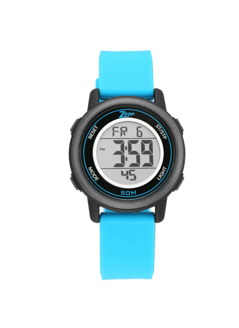 زوب Digital Watch with Blue Silicone Strap