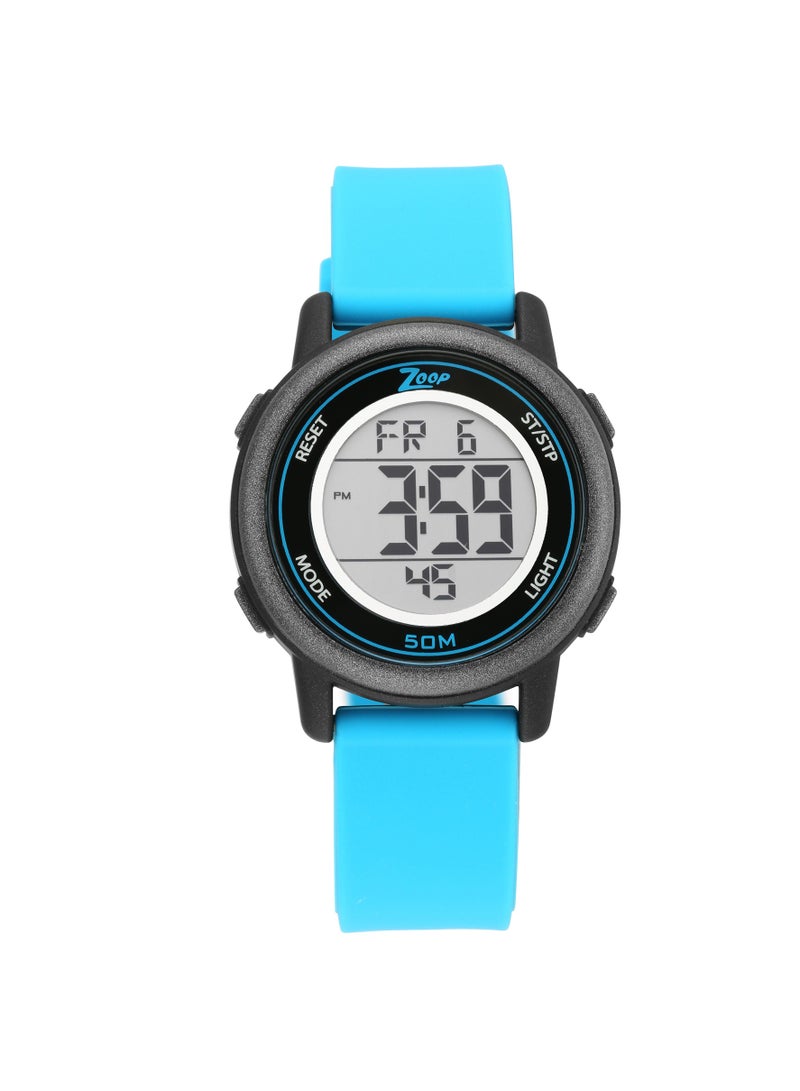 Zoop Digital Watch with Blue Silicone Strap - Image 1