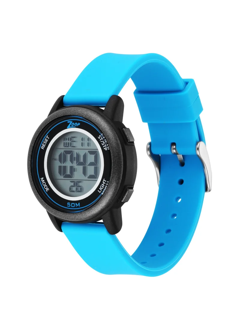 زوب Digital Watch with Blue Silicone Strap