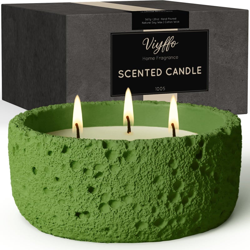Viyffo Cedarwood & Fir Scented Candle - 20oz Ceramic Jar - Image 1