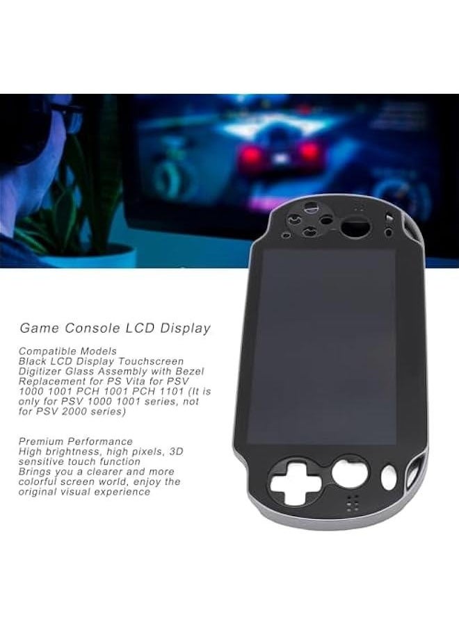 استبدال شاشة LCD سوداء لجهاز PS Vita 1000 1001 PCH 1001 PCH 1101، مجموعة زجاج رقمية احترافية لوحدة التحكم في الألعاب مع إطار متكامل  - Image 2