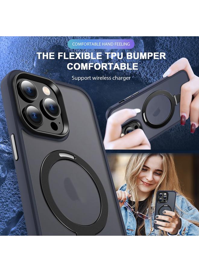 Zaboon Case For iPhone 12 Pro Max Skin-feel MagSafe Holder PC Hybrid TPU Phone Case - Image 4