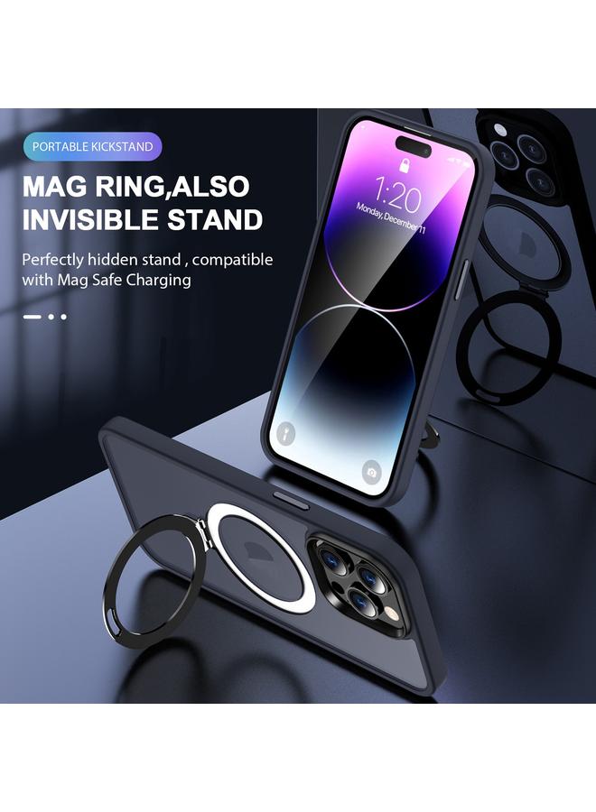 Zaboon Case For iPhone 12 Pro Max Skin-feel MagSafe Holder PC Hybrid TPU Phone Case - Image 2