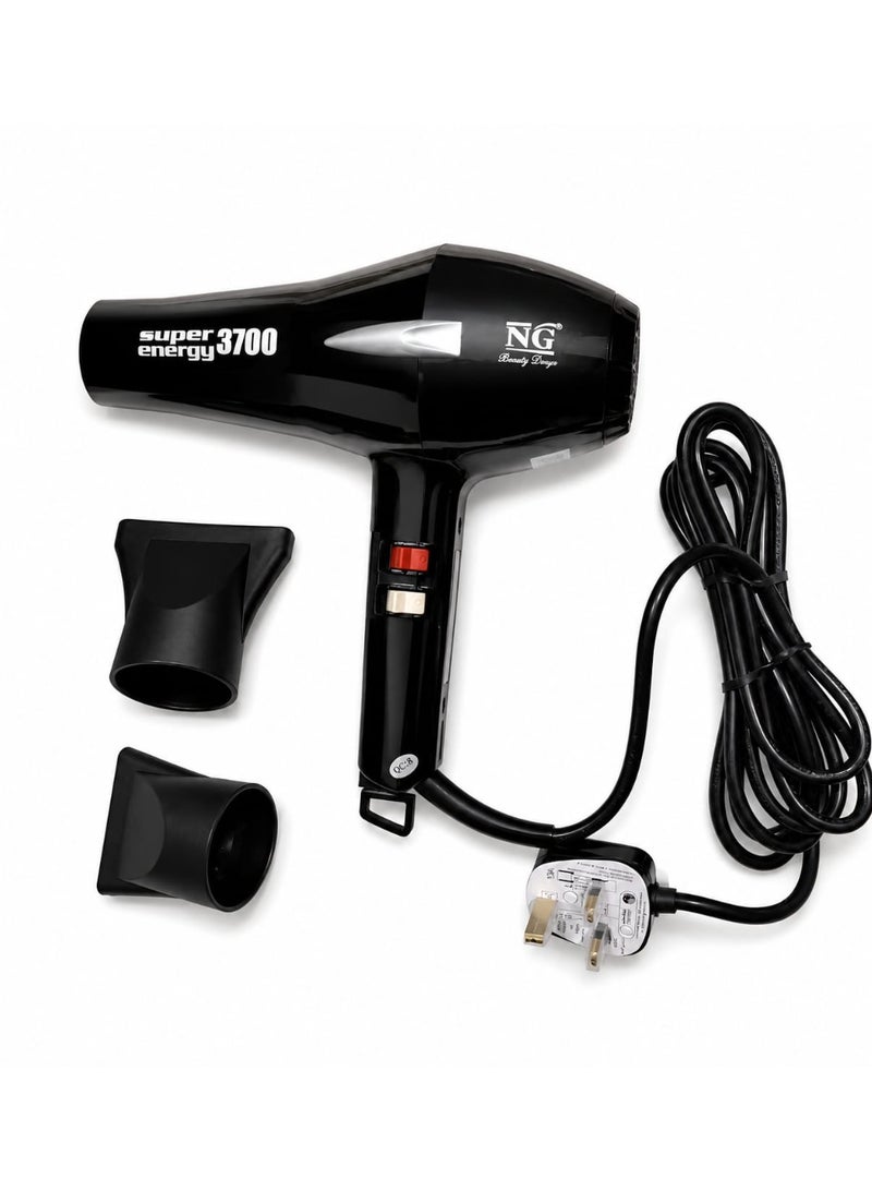 NG SUPER ENERGY 3700 Professional Hair Dryer - The Most Powerful - Image 2