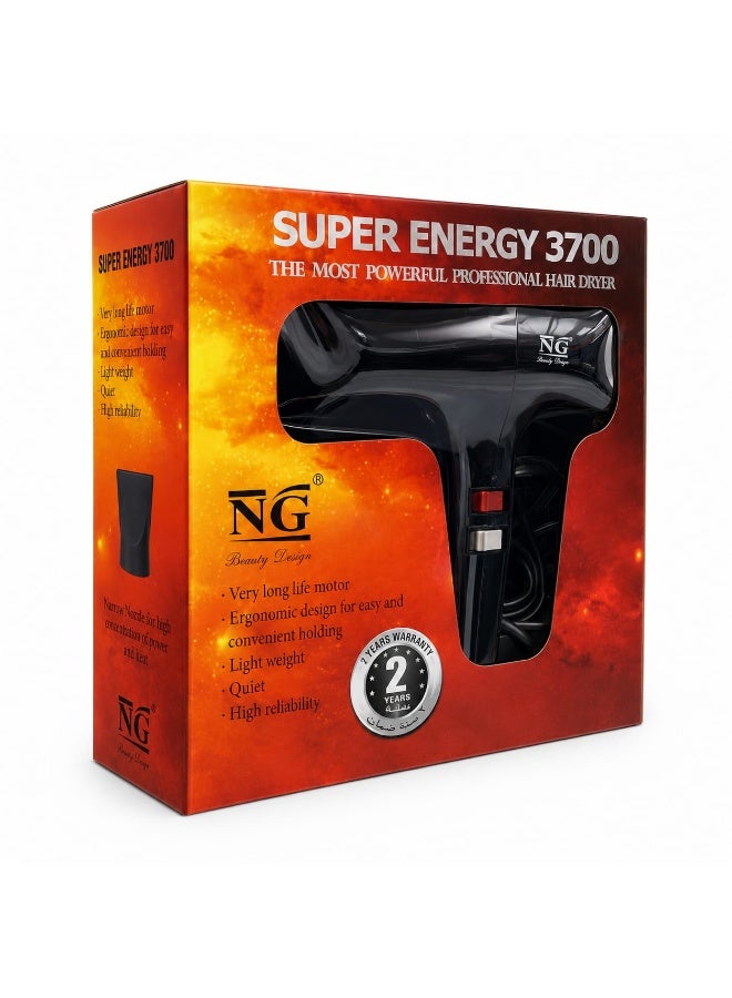 NG SUPER ENERGY 3700 Professional Hair Dryer - The Most Powerful - Image 1