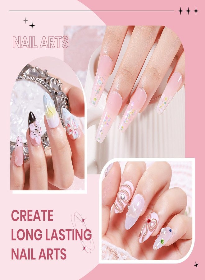 SUPWEE Solid Builder Gel for Nails Clear Nude White 3D Sculpture Nail Art Hard Gel with Chrome Powder for Carving Patterns Decoration Home Manicure DIY for Women - Image 5