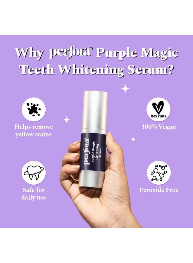 Perfora Perfect White Combo | Purple Magic Whitening Serum 30ML ,Teeth Whitening Powder 50g & Dream White Toothpaste 150g | v34 Colour Corrector for Teeth | Enamel Safe & Effective Teeth Whitener Solution |Pack Of 3 - Image 3