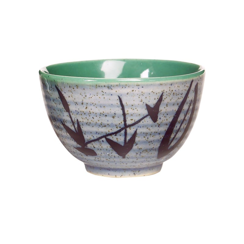 Caffeine Ceramic Handmade Green Bamboo Katori Bowl Set of 6 - Image 3