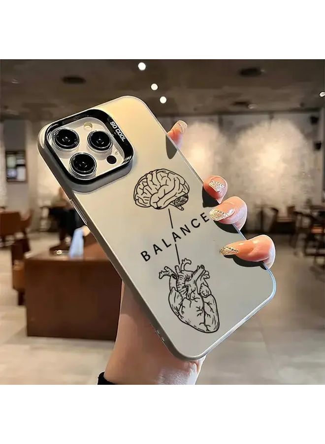 Minimalist Heart Balanced Pattern Hard IMO Phone Case For iPhone 16 Pro Max Mixed Color 1 Anti Scratch Durable Protective Cover - Image 3