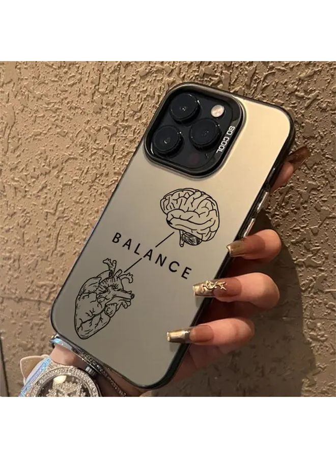 Minimalist Heart Balanced Pattern Hard IMO Phone Case For iPhone 16 Pro Max Mixed Color 1 Anti Scratch Durable Protective Cover - Image 2