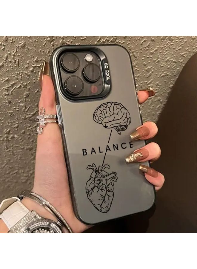 Minimalist Heart Balanced Pattern Hard IMO Phone Case For iPhone 16 Pro Max Mixed Color 1 Anti Scratch Durable Protective Cover - Image 5