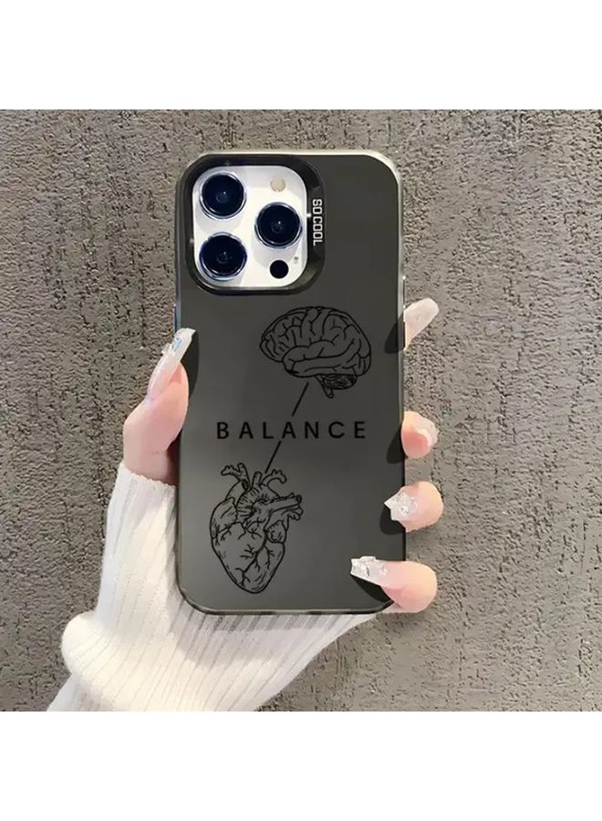 Minimalist Heart Balanced Pattern Hard IMO Phone Case For iPhone 16 Pro Max Mixed Color 1 Anti Scratch Durable Protective Cover - Image 4