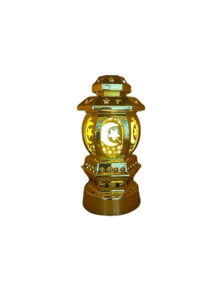 Ramadan Lantern Decorative Electroplate Light Ball 10cm Height - Gold - Image 2
