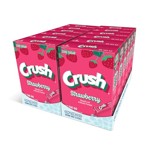 Juicy Mixes Crush- Powder Drink Mix - Sugar Free & Delicious (Strawberry, 72 Sticks) - Image 1
