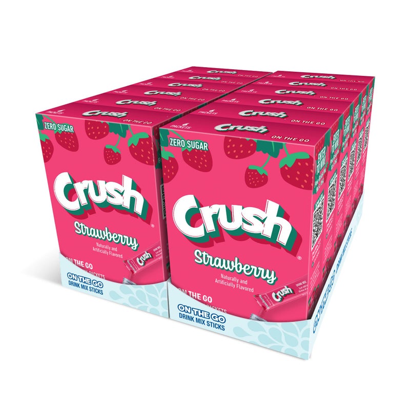 Juicy Mixes Crush- Powder Drink Mix - Sugar Free & Delicious (Strawberry, 72 Sticks) - Image 5