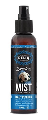 RELIQ Aroma SPA Baby Powder Botanical Mist Cologne for Dogs and Cats. Spray on The Coat After Bath to give Your Dog a Clean & Fresh Smell. Infused with Natural extracts for Calming and comforting. - Image 4