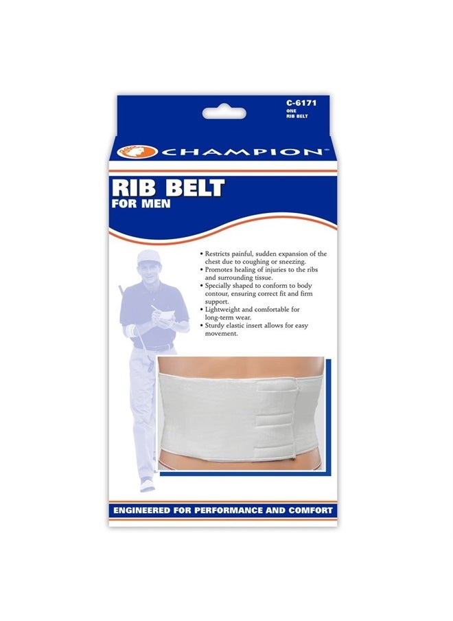 Champion CHAMPION Rib Belt for Men Chest Support Elastic, White, Medium  - Image 5