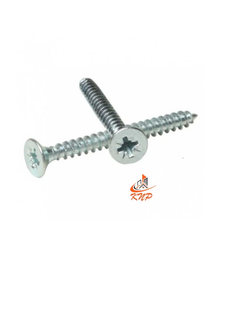 Steel Countersunk Head Twin thread Screws - Pack of 200 (3/4" x 8g)