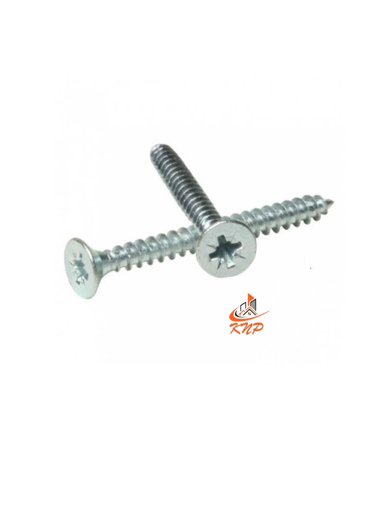 Steel Countersunk Head Twin thread Screws - Pack of 200 (3/4" x 8g)