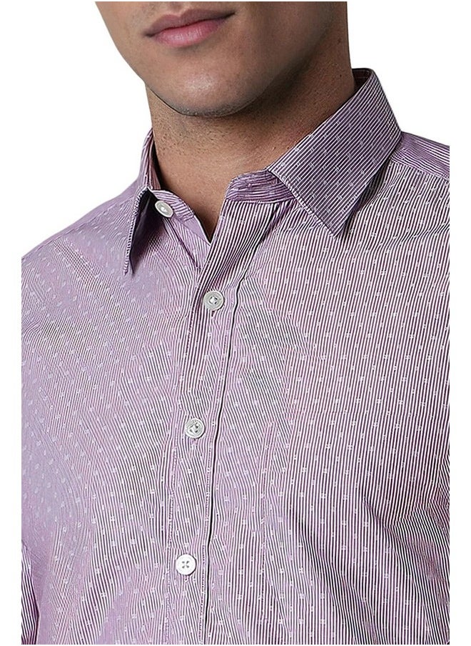 LOUIS PHILIPPE - Louis Philippe Men's Slim Fit Shirt (LPSFMSLFR05296_Purple - Image 1