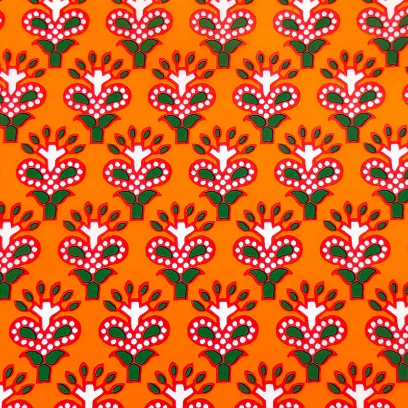beaubottles Indian Blockprint Red Leaf Wrap for Champagne – Veuve Edition – Custom Wine Bottle Labels for Celebrations, Birthdays, Gifting – Fits 750ml Bottles – Personalized Wine Label Sleeve - Image 2