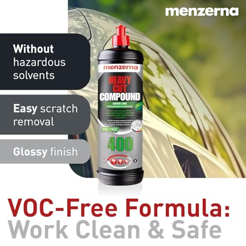 menzerna Heavy Cut Compound 400 Green LINE Car Polish I Heavy Cut, Medium Cut & Finish I Buffing & Polishing Compound for Scratch Repair I for ScratchesI High Abrasion, Silicone Free I 32oz - Image 3