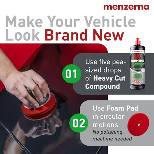 menzerna Heavy Cut Compound 400 Green LINE Car Polish I Heavy Cut, Medium Cut & Finish I Buffing & Polishing Compound for Scratch Repair I for ScratchesI High Abrasion, Silicone Free I 32oz - Image 4