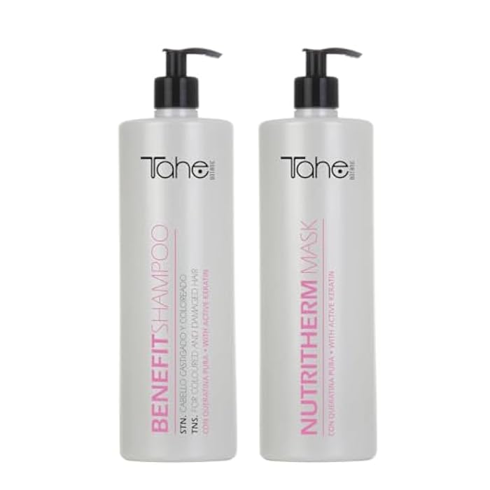 Tahe Botanic Kit - Benefit Shampoo 1000ml + Nutritherm Mask 1000ml With Active Keratin - Image 1