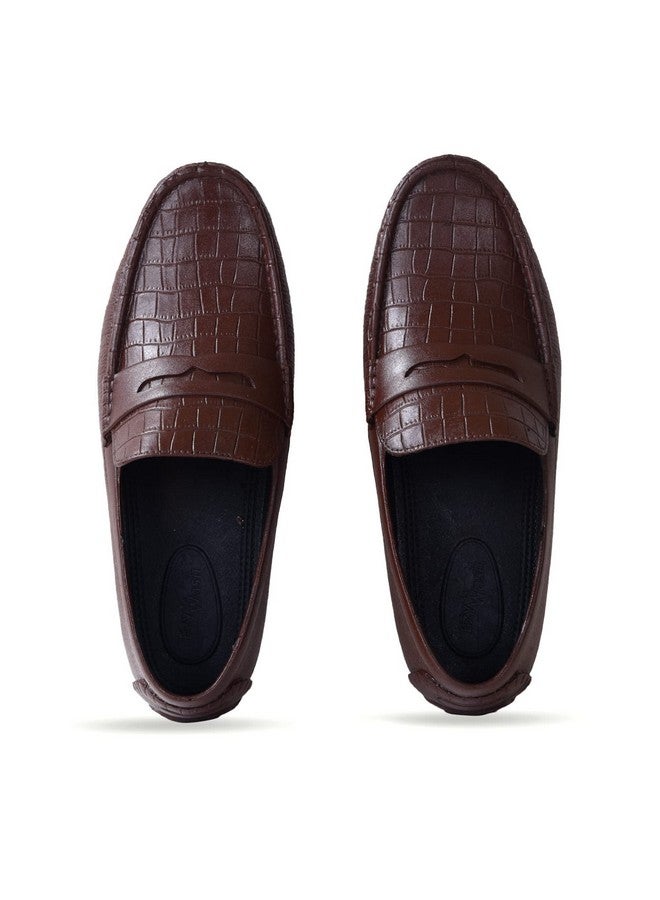 AJANTA Mens Brown Loafers - Image 5