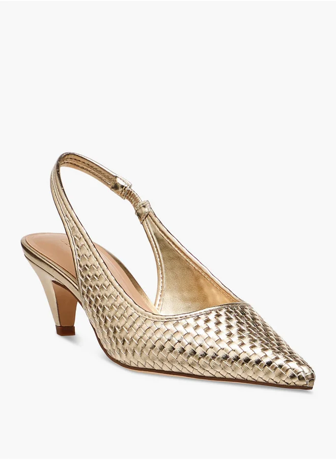 Celeste Women's Pointed Toe Slip-On Shoes with Kitten Heels