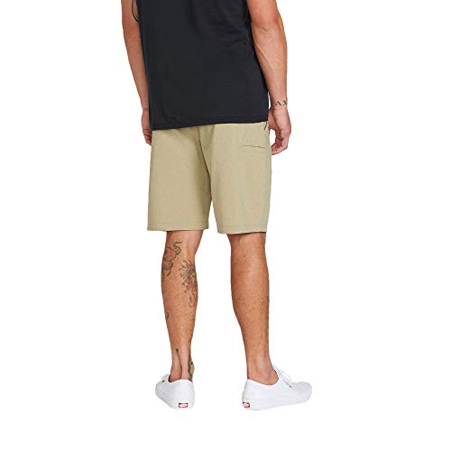 Volcom Men's Kerosene 21" Hybrid Chino Shorts, Khaki, 34 - Image 2