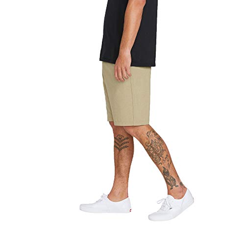 Volcom Men's Kerosene 21" Hybrid Chino Shorts, Khaki, 34 - Image 3