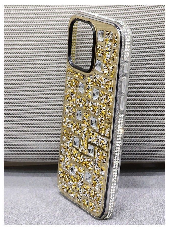 Luxury Glitter Bling Rhinestone Transparent Soft Phone Case For IPhone 15 PRO MAX