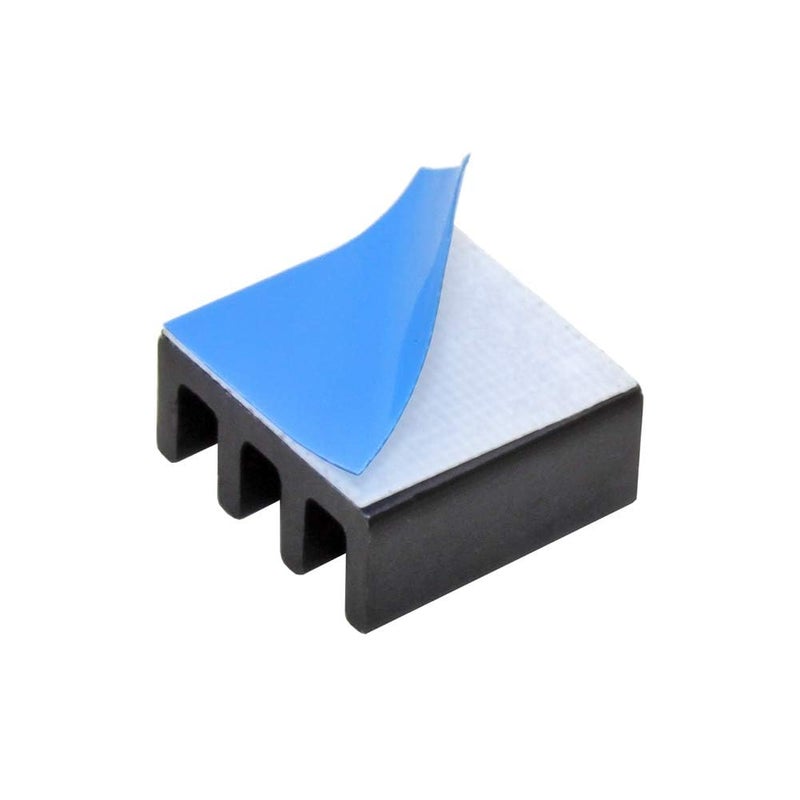 CentIoT - 11X11X5MM Aluminium Heatsink (Straight Fins Anodised Black with Double Sided Thermal Sticker) - Image 4