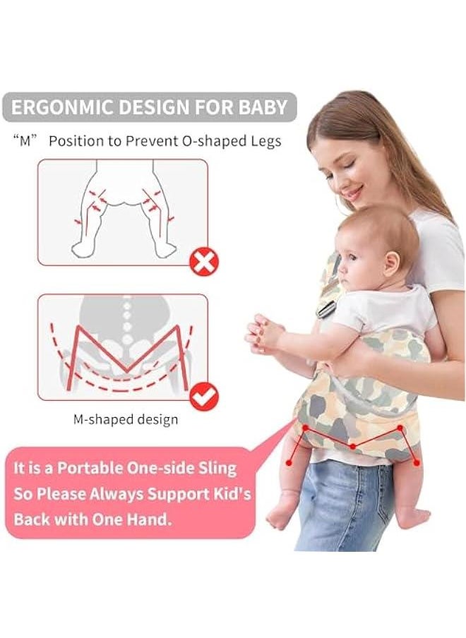 Gonice Baby Sling Carrier, Compact Hipseat One-Shoulder Carrier, Portable Baby Carrier Sling Hip for Newborn to Toddler Infants Carrying up to 44 lbs  - Image 3