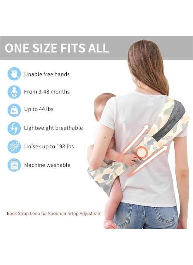 Gonice Baby Sling Carrier, Compact Hipseat One-Shoulder Carrier, Portable Baby Carrier Sling Hip for Newborn to Toddler Infants Carrying up to 44 lbs  - Image 4